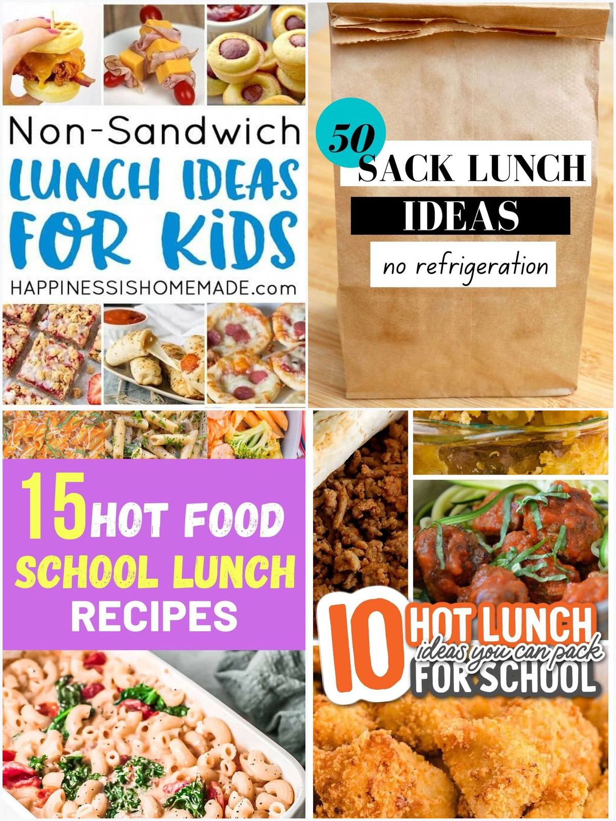 My favorite ideas for hot food school lunch